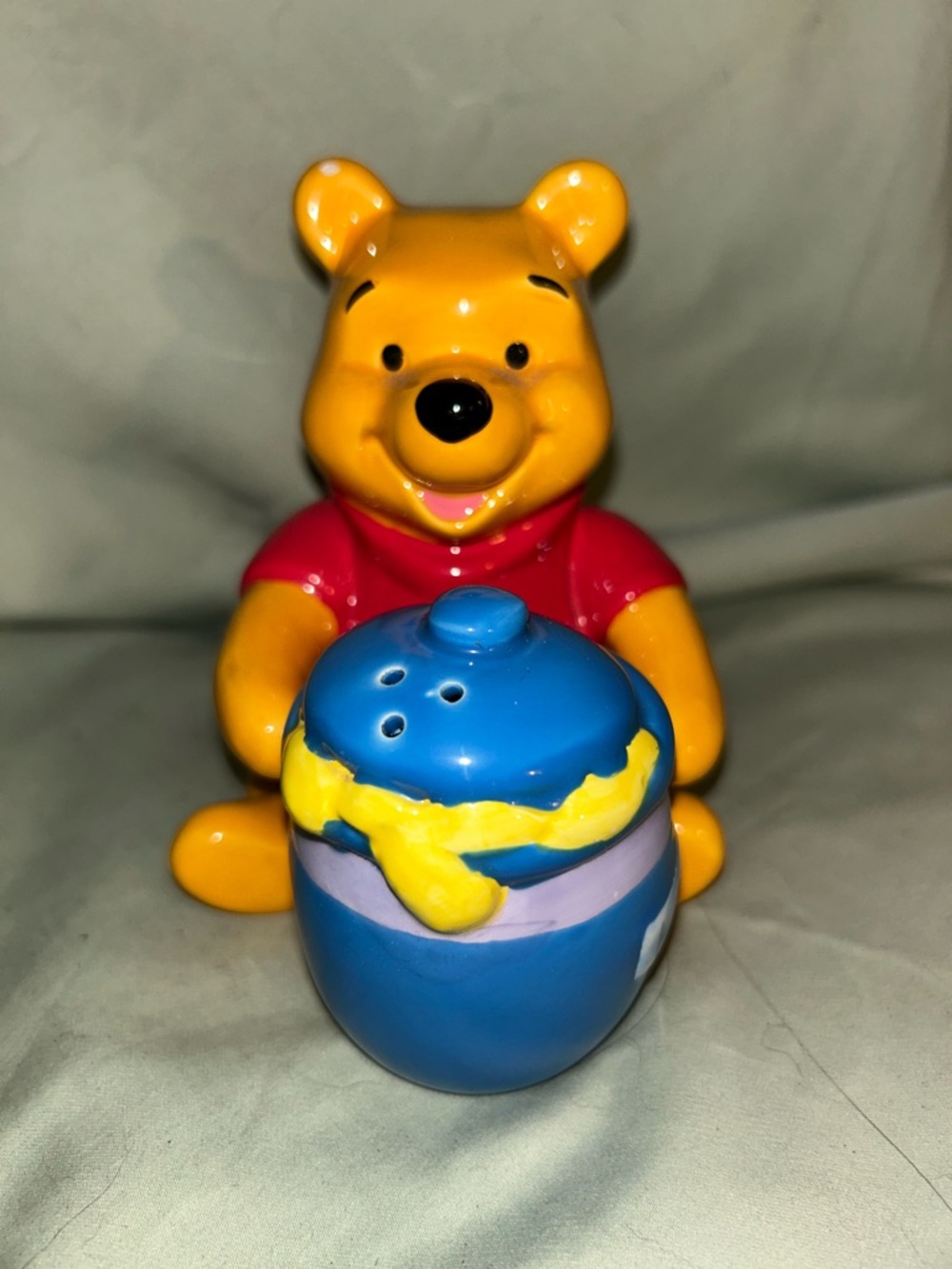 Winnie the Pooh and His Hunny Pot Salt and Pepper Shakers